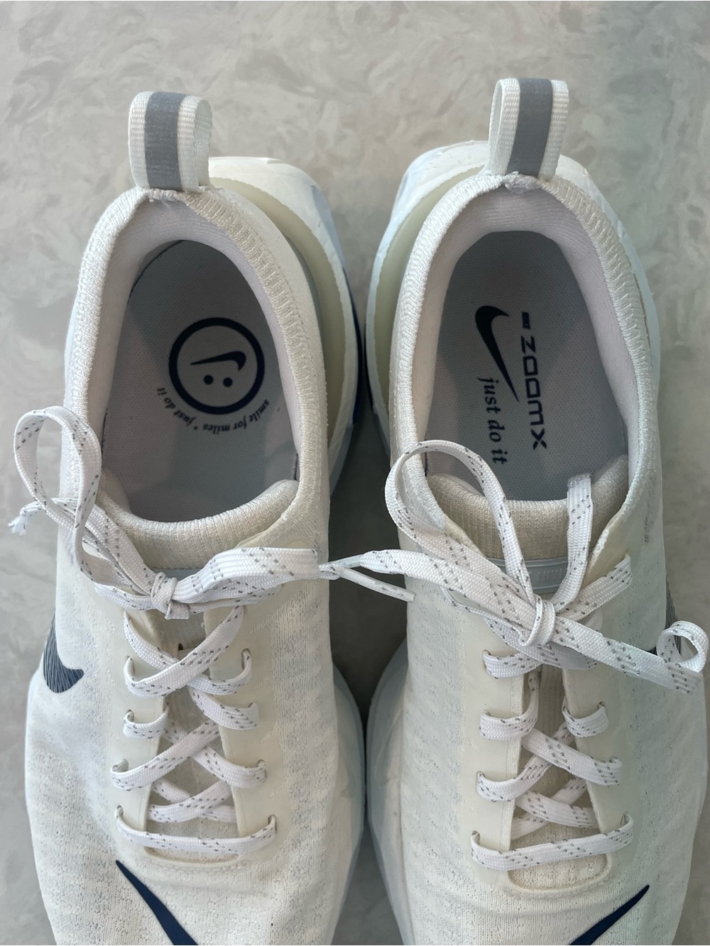 Nike ZoomX Invincible Run 3 — White with Blue Accents and Gum Outsole - Picture 7 of 9